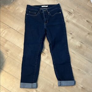 Levi's Dark Indigo Ankle Jeans